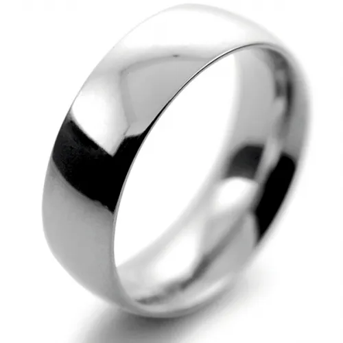 Court Traditional Heavy - 7mm Platinum Wedding Ring 